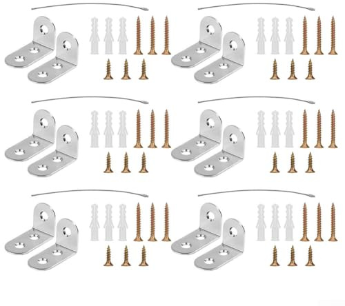 ZMdooreasy Juego de 12 dispositivos antivuelco de seguridad infantil con soportes de ángulo recto para una instalación estable y segura de muebles