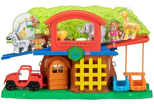 New|| Children Zoo Playset for Animal Figures, Multi-Colour, Interactive Treehouse with Vehicle | Zoo Animals Figurines Playset | Animals Figures Toys | Educational Learning Toys for Kids Boys Girls