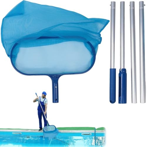 ZLXFT Red para Piscina Limpiar,Recoge Hojas para Piscinas,Red de Piscina con Poste Telescópico,Recogehojas con Pértiga Telescópica,Red de Piscina,Red de Hojas,Malla Fina Piscina