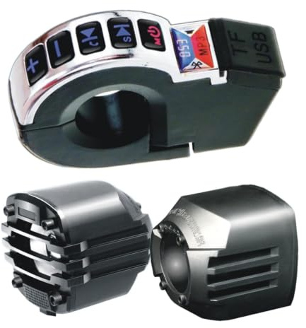 Impianto Stereo Per Motocicletta Amplificatore Wireless Con Ricarica | Altoparlanti Impermeabili per Manubrio per Ciclismo Scooter Bicicletta Auto Veicoli Adulti