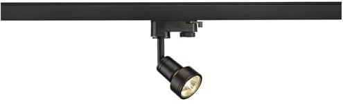 SLV 1-Phase Puri/Spotlight, LED spot, Ceiling, Track System, Interior Lighting / GU10 50W Black, Aluminium, 50 W 153560
