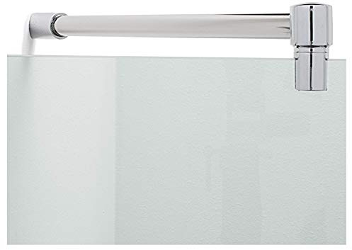 Stabilisationsstange für Dusche 45°, Stabilisator Duschwand diagonal, Stabilisierungsstange Glas-Wand (300mm, Chrom)
