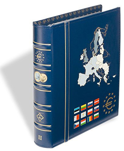 Leuchtturm 341041 Vista Euro-Münzalbum Band 2 - Kursmünzensätze von 12 Euro-Länder - 6 Münzblätter und Schutzkassette