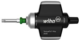 Wiha Destornillador dinamométrico con mango de llave TorqueFix® Key con limitación del par de apriete preajustada de forma fija 2.5 Nm (38620)