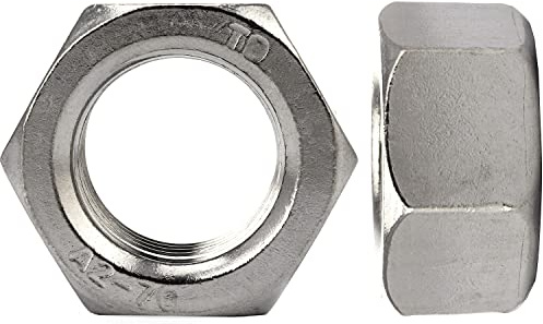 OPIOL QUALITY® Edelstahlmuttern DIN 934 / ISO 4032 M16 aus Edelstahl A2 V2A (2 Stück) Sechskantmuttern Mutter Schraubenmutter Sechskant-Mutter Rostfrei Muttern