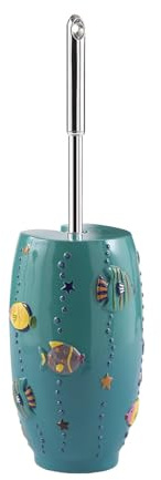 Gedy Dori WC-Bürstenhalter, Harz, Türkis, 7,7 x 10,7 x 37,5 cm