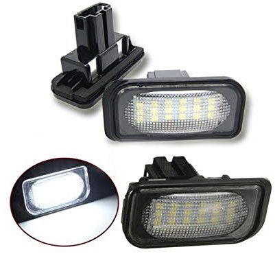 GOFORJUMP 2 Stück 18LED Auto Kennzeichenbeleuchtung Lampe Für B/ENZ W203 W211 W219 R171 2005-2010