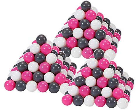 Knorrtoys 56759 – bollar set ca Ø6 cm – 300 baler/kräme/grey/rose – utan farliga mjukningsmedel – TÜV certifierad