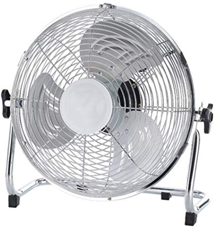XGHW Chrome Metal High Velocity Cold Air Circulator,12/14/16/18/20 Inch Chrome 3 Speed Floor Standing Gym Fan Adjustable Fan Head,Gym Floor FanHousehold/factory (Color : Chrome3)