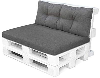 4myBaby GmbH Best for Garden - Sitzkissen | Sitzkissen Outdoor | Palettenkissen - Garten Sitzkissen | Sitz Kissen Bank mit Rückenteil | Robust und Wasserfest | Palettenkissen Waschbar Outdoor