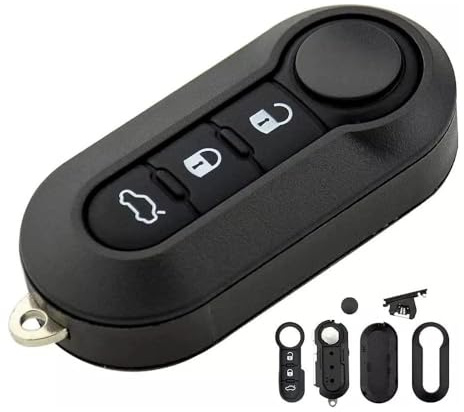 Gehäuse für Autoschlüssel mit 3 Tasten, kompatibel mit den Fiat-Modellen Grande Punto, Evo, Panda, Bravo, Stilo, 500 L und Lancia Y, Delta Musa.