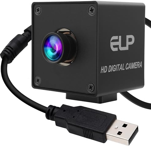 IEights Telecamera USB grandangolare 4K con custodia in metallo HD Video Audio Fisheye Webcam ad alta velocità per PC IMX317 USB con fotocamera per computer Mini UVC USB2.0 Web Camera per laptop
