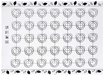 Heat-Resistant Silicone Macaron Baking Mat, Oven Non Stick Baking Tools, For Cake Tools Pastry Sheet Macaron Baking Mat(L black)