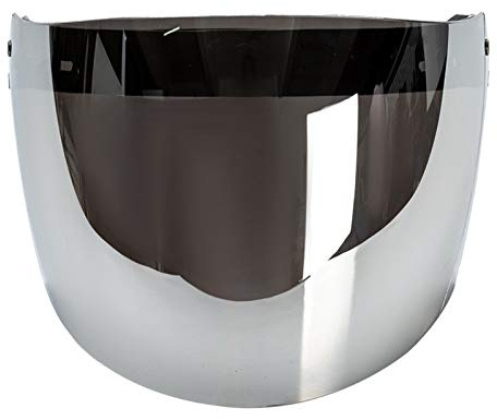 MagiDeal 3 Boutons Pression Visage Ouvert Pare-Vent Moto Casque Visière Lentille de Remplacement Universel - Argent