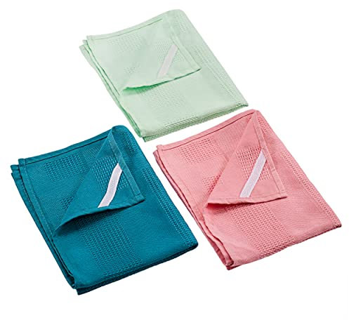 Racoon - Juego de 3 Bayetas Limpiacristales de Microfibra para Ventanas, Espejos, Cristal, Versátil, para Casa o Coche, Brillo sin Rayas, Superabsorbente, 60 x 40 cm