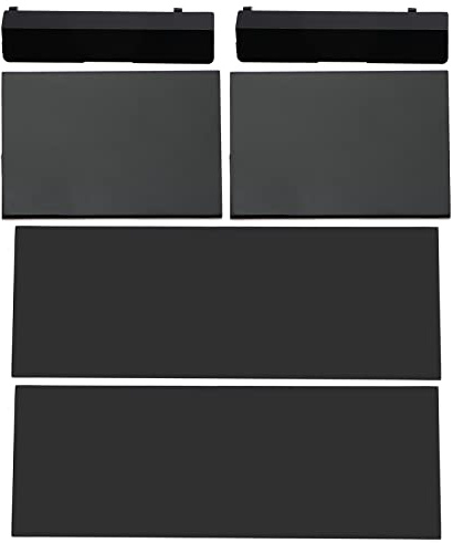 ECSiNG 2 Sets(6PCS) Replacement Memory Card Door Slot Lid Case Cover Shell Kit Protective Housing Repair Parts 3 in 1 Kit Compatible with Wii Console Black