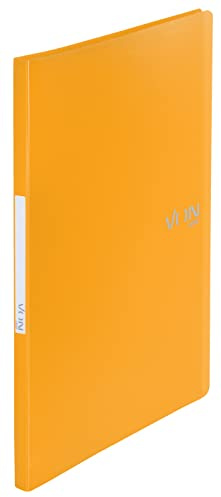 VON Leitz 5er Pack Sichtbuch A4, Mit 30 Fächern, PP-Ordner, Präsentationsmappe, Für 60 Blatt, Flexible Dokumentenablage für Schule, Studium & Haushalt, Gelb, 46690015