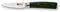 HexClad Paring Knife, 9 cm Japanese Damascus Stainless Steel Blade, Full Tang Construction, Pakkawood Handle