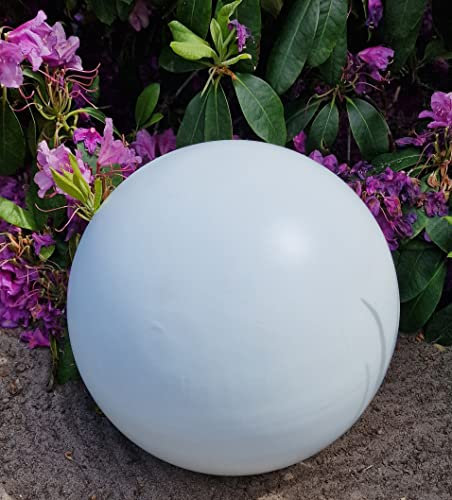 Jürgen Bocker Garten-Ambiente Dekorationskugel 40 cm Edelstahl weiß matt gebürstet Dekokugel Edelstahlkugel Gartenkugel