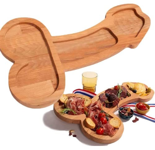 PANYI Vassoio Legno Stoviglie Interessanti Piatto Unico In Legno Massello In Piatto Appetitoso A Forma Di Novità Per Vino Da Cucina Carne E Formaggio Vassoio