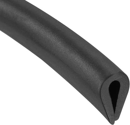 TA-VIGOR U-Kanal-Gummidichtung, U-Kanal-Gummidichtung, U-Form, Wetterabisolierung für Kantenschutz, passend für 1,9 cm – 1,6 cm Kante, 6 m Länge