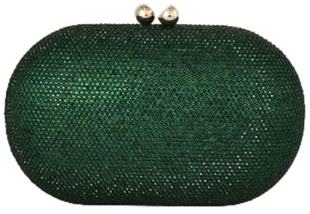 Anspruchsvolle Damenhandtaschen, lila Kristall, Damen-Abendtaschen und Clutches, formelle Damen-Party-Diamant-Clutch, Hochzeit-Geldbörsen und Handtaschen (Farbe: Rot, Größe: Größe) ( Color : Green , S