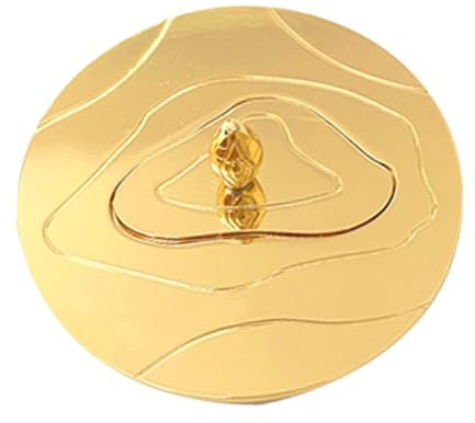 JISADER Kerzenabdeckung, Kerzendeckel, staubdichte Abdeckung aus Zinklegierung, Glasdeckelschirm, Kerzenschirme, Kerzenglashülle für Kerzenglas, 63 mm Gold