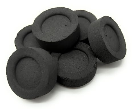 Carboncino per incenso rapida accensione 33 mm 1 Rotolo 6 dischi a lunga durata di origine greca. Carboncini per Incenso Grani Resine