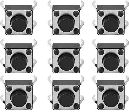 100 Pezzi Interruttore a Pulsante Tattile Momentaneo Mini Interruttore Micro Tattile Accessorio 6 X 6 X 5 Mm Micro Interruttore Circuito Stampato Interruttore a Pulsante