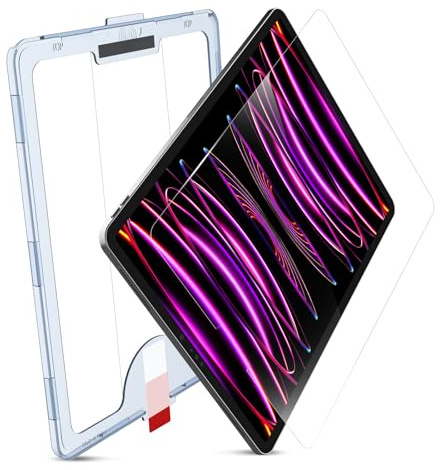 MOBDIK Schutzfolie für iPad Pro 11 (2018-2022) & iPad Air 5./4. Gen 10,9 | EZ Kit Installationsrahmen, 9H Gehärtete Glas Folie, HD Klar, Kratzfest, Fallfreundlich, Hohe Empfindlichkeit, 1 Stück