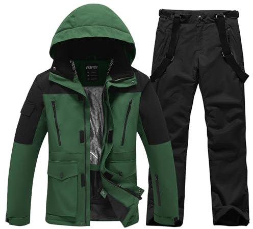 HOTIAN Herren Ski Jacke und Hosen Set Herren Schneeanzug Winter Warme schneeanzug Wasserdicht Winddicht skibekleidung Snowboard Set HG+HG M