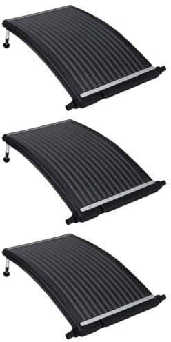 XGWKCNV Furniture Select Lot de 3 panneaux chauffants solaires incurvés pour piscine 110 x 65 cm