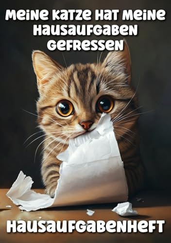 Hausaufgabenheft Katze: Schulplaner mit Stundenplänen in DIN A5 für Grundschule oder Gymnasium mit Süßem Katzenmotiv für Jungen & Mädchen