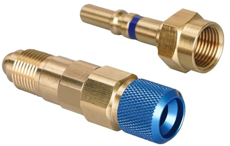 RASETSU QDB33 Argon Quick Connect Fittings Set - 125 PSI Inert Gas Regulator & Hose Connector for TIG Welding (Male & Female)