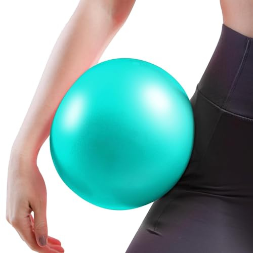 Palla Pilates Piccola, 25 cm Anti Scoppio Antiscivolo Palla Fitness con Cannuccia Gonfiabile, Yoga Pilates Pallas per Yoga, Ginnastica, Gravidanza, Esercizi di Equilibrio, Addominali e Spalle