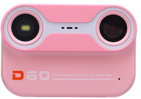 SENECESLI Fotocamera Subacquea Compatta 2K 26MP con Doppio Obiettivo e Zoom 10X per Immersioni e Snorkeling, Schermo IPS HD (PINK)