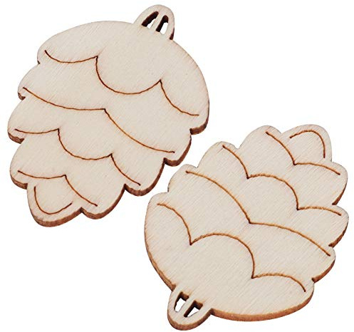 Yctze Pine Cones Decorations 200Pcs Pine Cone Wood Chips Pendant Home Decoration Crafts Accessories Bulk Home Party