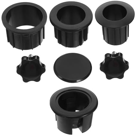 ibasenice Rechange pour Support Parasol Extérieur Kit Noir Durable Adaptateur Tube et Vis pour Pied de Parasol Terrasse Jardin