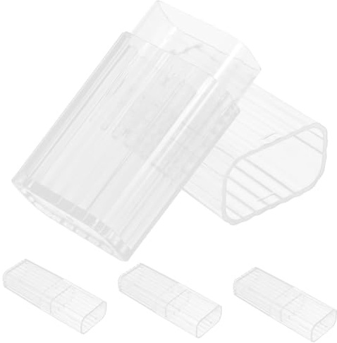 FIXOSHEE 4 Piezas Caja Transparente Organizadora para Bastoncillos y Palillos de Dientes de Portátil y Resistente Práctica para Viaje y Almacenamiento Escritorio