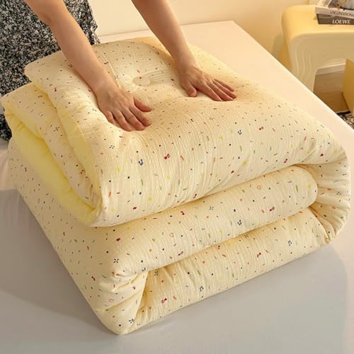 Odot Coverless Duvet 10.5 Tog Single Double King Size, Reversible Soft Quilted Coverless Duvet Cosy and Lightweight Quilt Breathable Winter Duvets Quilted Throw for Beds (Musical notes,150x200cm)