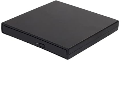 Graveur CD/DVD Externe Professionnel Mince et Silencieux USB 2.0 Fonctionnement Fluide(Black)