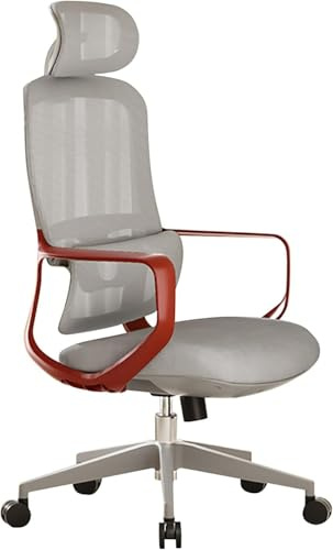 ErgonKontorsstol med ländryggsstöd, justerbart nackstöd 360° vridbar bas, perfekt för hemmakontor, studier, spel och fritidsaktiviteter