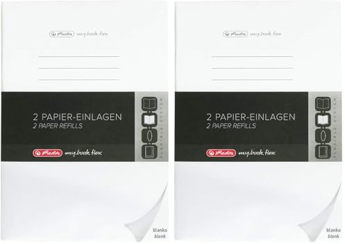 Herlitz 50034109 Refill für Notizheft flex, A4, 2 x 40 Blatt blanko, 1 Stück (Packung mit 2)