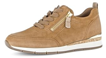 Gabor Dam lågtopp sneakers, dam halvskor, Sadel Steppa Gold 14, 38 EU