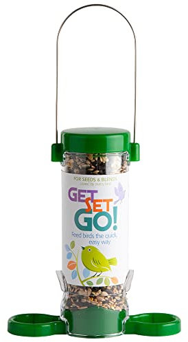 Jacobi Jayne® Get Set Go™ Vogelfutterstation zum Aufhängen, für Wild- und Gartenvögel, leicht zu reinigen, perfekt für Samenmischungen und Vogelhäuschen