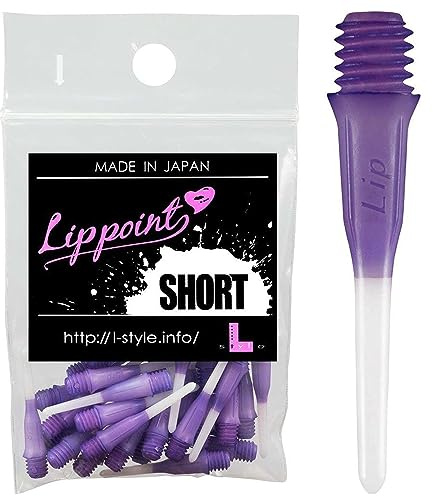 Gradient Couleur Solide Touches métalliques avec Embout en Plastique Court Lippoint Dart Conseils 50pics, Violet