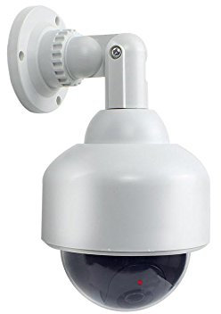 Monitoring Camera Dummy With Flashing LED - 360 Degree Rotatable Dome Alarm System Dummy Cam
