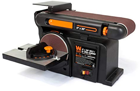WEN Benchtop Belt and Disc Sander with 4 x 36 in. Belt, 6 in. Disc and Cast Iron Base (6502T)