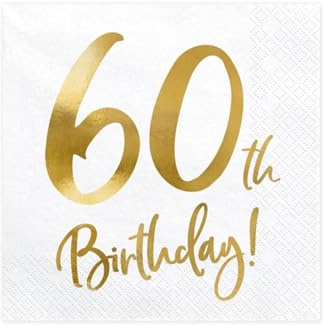 Servietten Birthday Gold 20Stk./33x33cm | #60