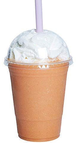 We Can Source It Ltd – 8oz / 250ml Clear Plastic Smoothie Cups with Dome Lids – Cold Drink Cups for Smoothies, Juices, Milkshakes, Iced Coffee, Bubble Tea – Pack of 500